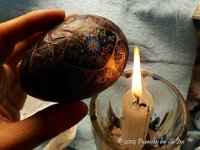 WIP Ukrainian Easter Egg Batik Art Pysanky By So Jeo : pysanky pysanka ukrainian easter egg batik art sojeo flowers circles medallions rose pussy willows vines leaves